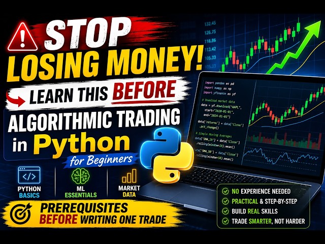 ALGORITHMIC TRADING in Python for Beginners: Master Python basics, ML essentials, and market data..