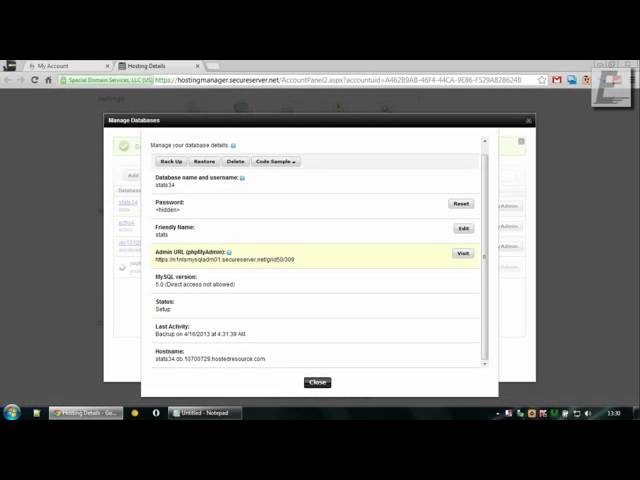 Godaddy Tutorials - MySQL Database