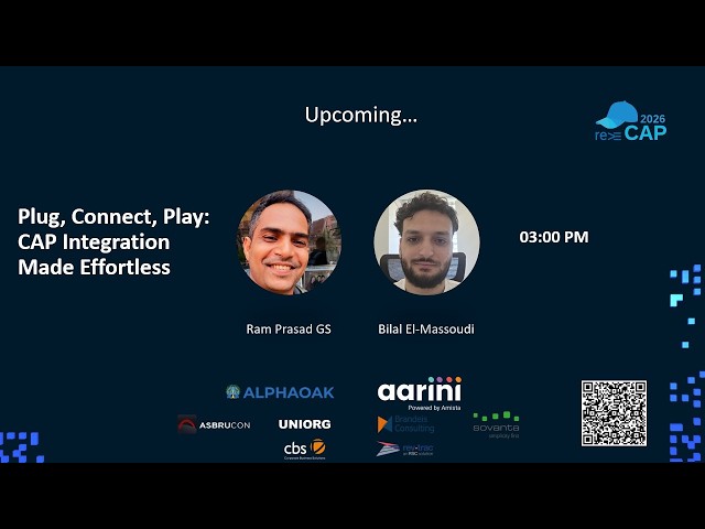 reCAP 2026: Plug, Connect, Play: CAP Integration Made Effortless