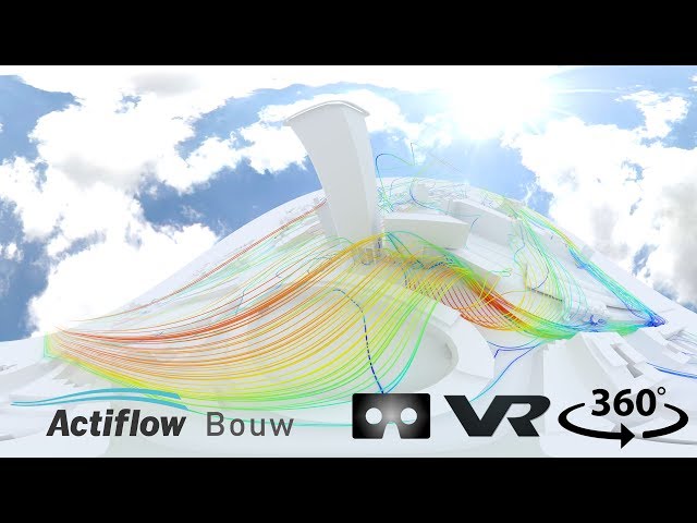 Wind analyses (NEN 8100) by OpenFOAM visualised in 360° 3D VR