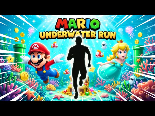 SUPER MARIO UNDERWATER RUN 🌊 Immersive Interactive Warm Up | Fitness Workout