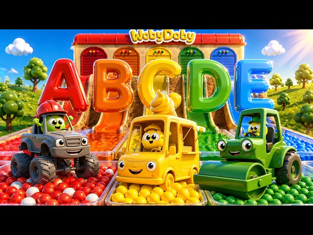 Learn Colors and ABC with Color Surprise EGGS & WobyDoby - Nursery Rhymes & Kids Songs