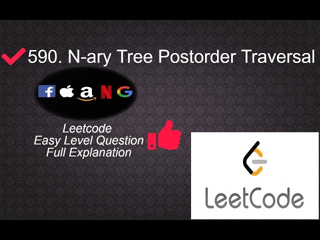 590 N-ary Tree Postorder Traversal | leetcode Easy Level Questions Complete Playlist in Python.