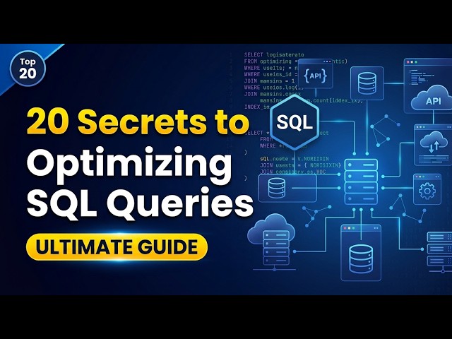 20 SQL Query Optimization Tips Every Developer Should Know | Speed Up Slow SQL Queries