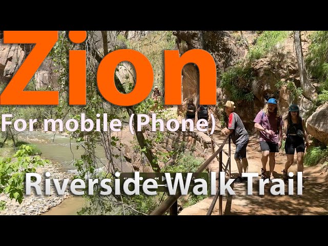 Zion Canyon Riverside Walk,Temple of Sinawava 4K - For mobile (Phone)