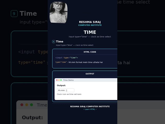 HTML Input Types Explained | Text, Password, Radio, File & More (Hindi)