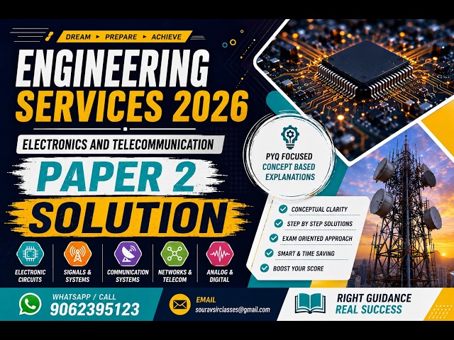 ESE Electronics Paper 2 2026 Solved | Communication, Control & Numerical PYQ Breakdown #ESE #upsc