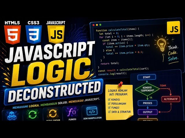 🔴Logika JavaScript: Tag Script, Komentar, Var, Let, Const, Boolean, String, Unary, Loose, Strict