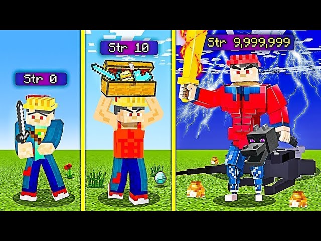 minecraft, but i'm the strongest man ever
