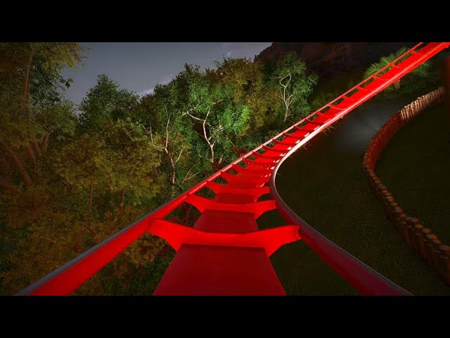 Sheikra Planet Coaster POV at night