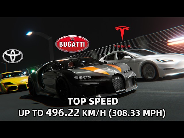 The Fastest Car From Every Brand by Top Speed (Slowest → Fastest)