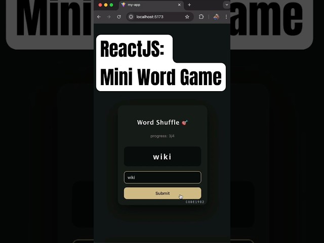 ReactJS Word Game