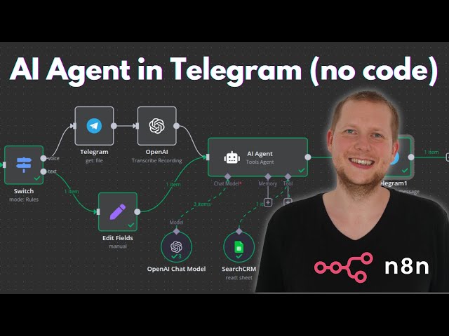 Build an AI Agent for Telegram with n8n (No-Code Tutorial)