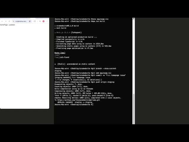 developing & deploying a website | vercel github terminal nextjs prisma | coding + learning + chill