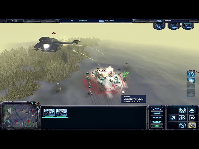 Ground Control 2: Skirmish: 1 vs. 7: flat battlefield