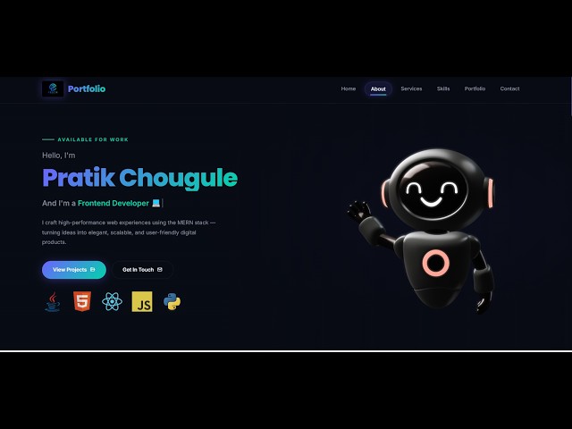 Portfolio Website | HTML CSS JavaScript | 2026