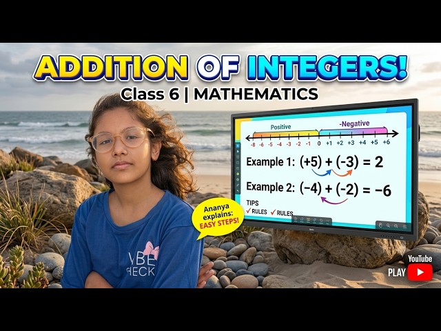 Addition of Integers! | Class 6 Maths | Easy Steps Explained by Ananya