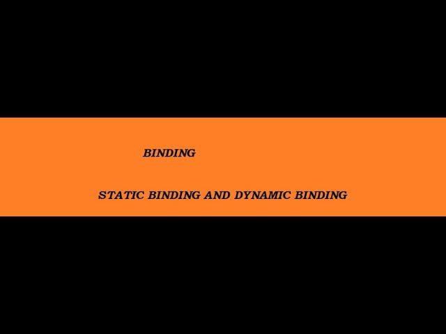 Static and Dynamic Binding in JAVA
