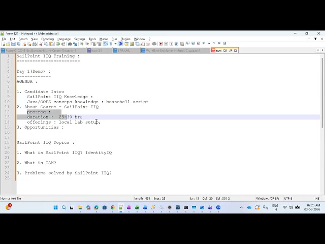 SailPoint IIQ Full Course Recording | IdentityIQ Training Session 🔥
