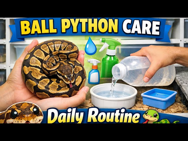 Daily Ball Python Care Routine 🐍 | Cleaning, Water, & Tub Maintenance
