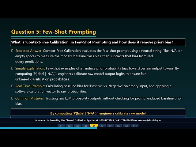 **Few-Shot Prompting Interview Questions  | Part 5 | Generative AI Interview Series | SHR Trinity**