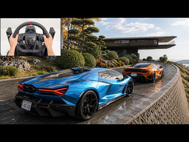 Lamborghini Revuelto vs McLaren 765LT | Forza Horizon 6 | Steering Wheel Gameplay