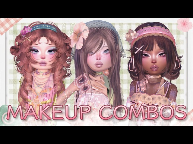 ⊱ *NON DLC* Makeup Combo Tutorials 𖡼 ⊰ | Dress To Impress 🌷 ୨ৎ
