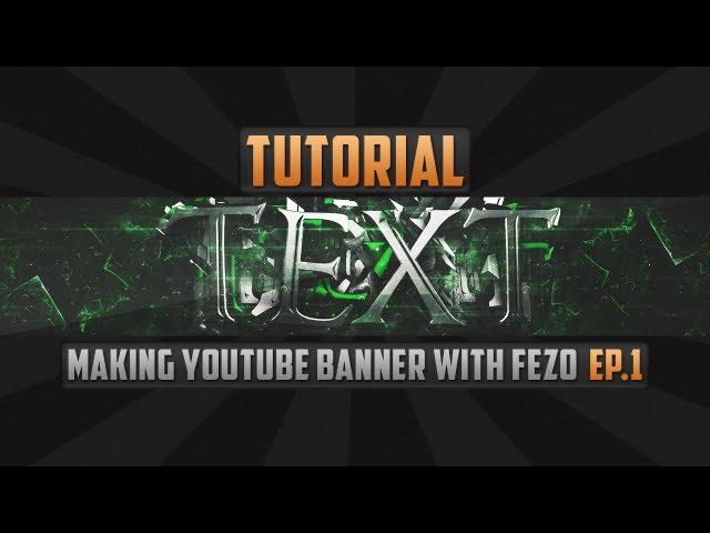 Making YouTube Banner with Fezo EP.1 - Banner with Broken 3D Text