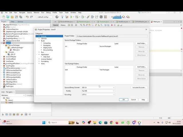 JDK 25 New features   Main method without Class declaration   Apache Netbeans