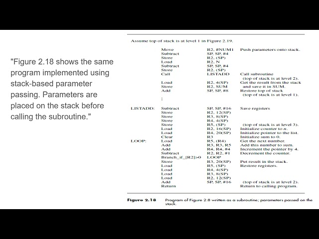 Subroutines and Parameter Passing  Registers and Stack