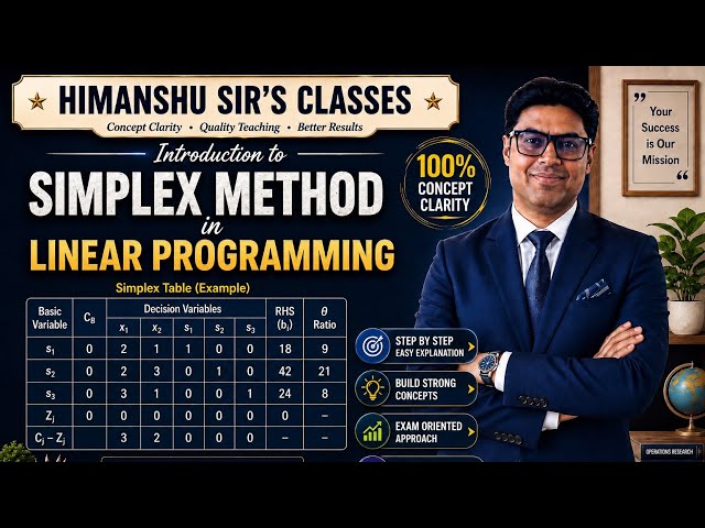 🔥 Simplex Method in Linear Programming | Quantitative Techniques | Easy Tricks | Exam Special 🚀
