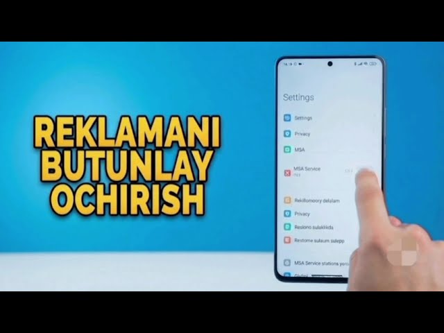 TELEFONDAGI REKLAMANI BUTUNLAY O'CHIRISH | REKLAMANI O'CHIRISH 2026