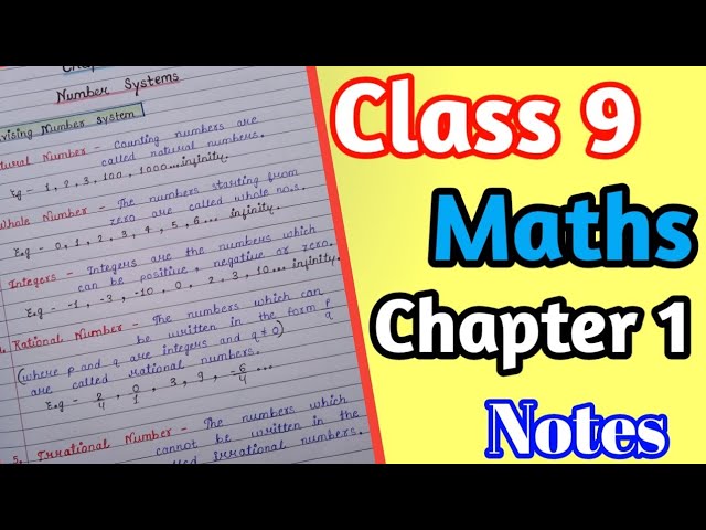 Class 9 Maths Chapter 1 Number Systems Notes || New NCERT || Excellent Work