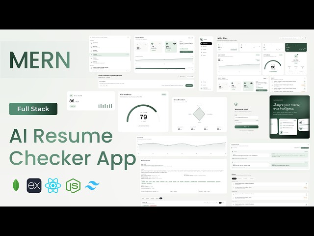 Build a Full-Stack AI Resume Checker App | MERN (ATS Score, AI Rewrites & Version History)