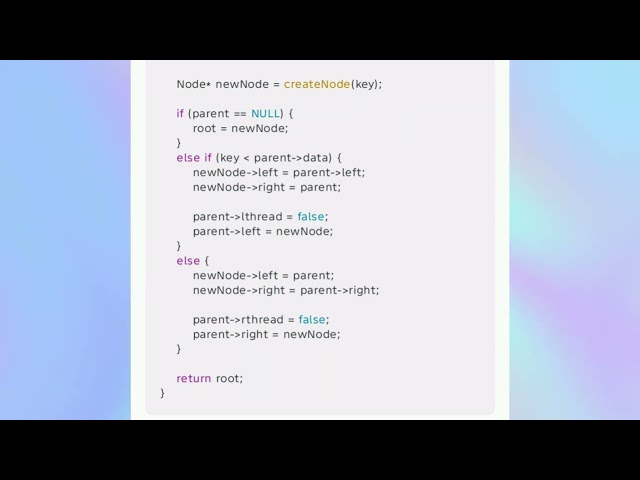 CS25C05 UNIT 4 Threaded binary tree in c++