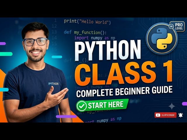 💫💥Python Class 1💥💫: Python Programming #PythonClass1 #LearnPythonInHindi #PythonForBeginners 