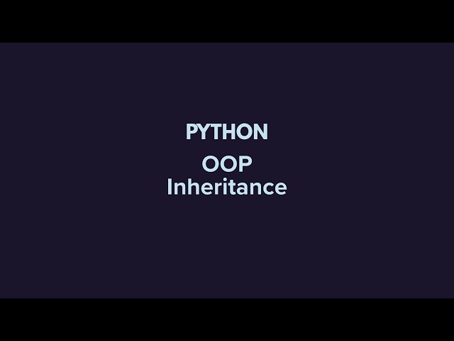 Inheritance in Python | OOP