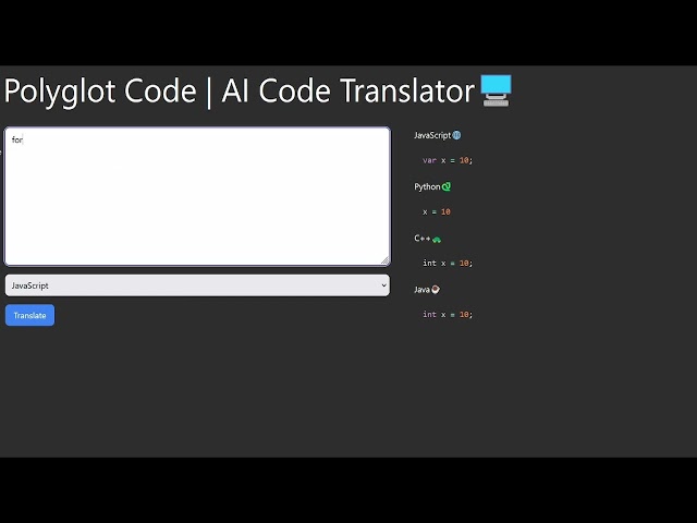 Demo of Polyglot Code