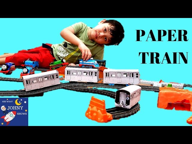 DIY MTA Subway Train Toys From Paper & Thomas & Friends Trackmaster