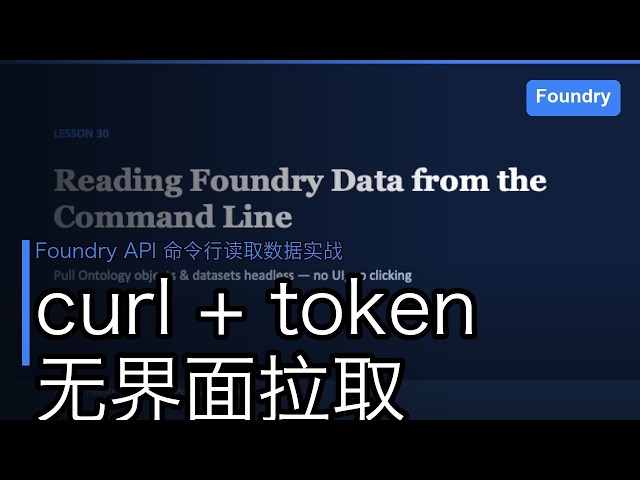 Foundry API 命令行读取数据实战｜curl + token 无界面拉取（第30课）
