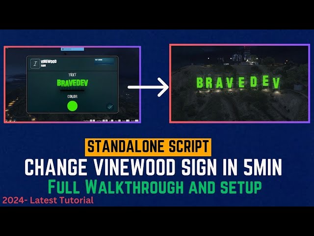 How to change Vinewood Sign in 5min | FiveM | Standalone Script | Free Resource | Exclusive