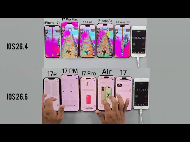 iPhone 17 SERIES - iOS 26.6 vs iOS 26.4 Battery Life DRAIN Test