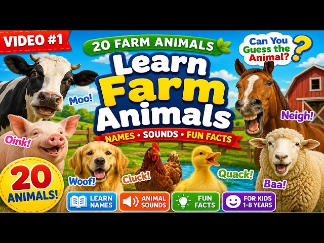 20 Jungle Animals and Their Sounds 🐯 | Learn Animal Names for Kids