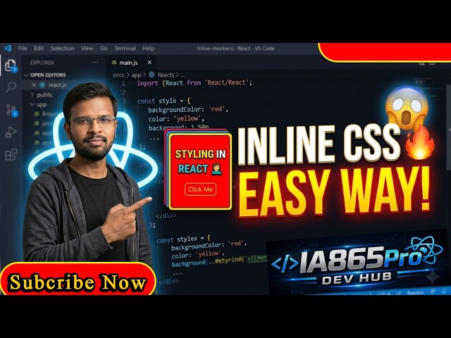 React JS Inline CSS Tutorial 🔥 | Module 10 Complete Guide | Styling in React for Beginners