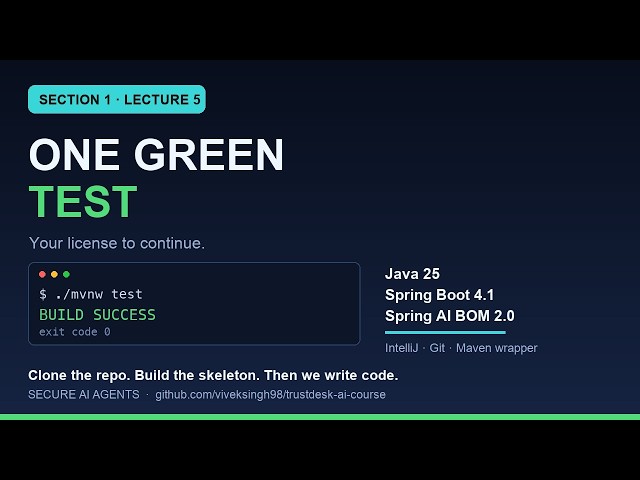 Secure AI Agents: Toolchain Setup - Java, Spring Boot and the Repo | S01E05