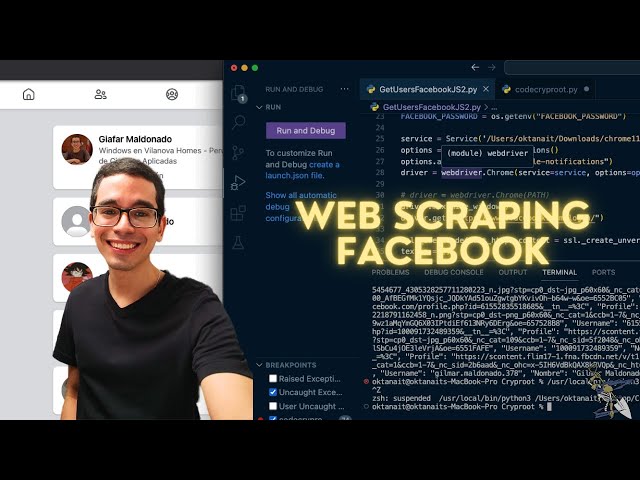 Cómo hacer web scraping de perfiles públicos de Facebook con Python y Selenium