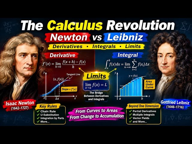 The Calculus Revolution: Newton vs Leibniz | Derivatives, Integrals & Limits Explained