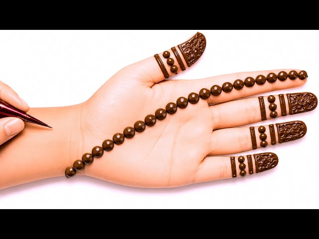 Easy & latest mehndi design | dotted mehndi design front hand | front side mehndi design | henna