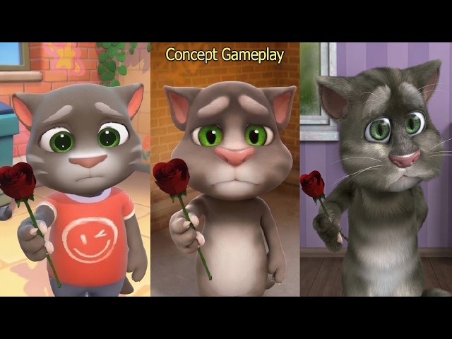 Talking Tom Cat 2016 vs 2026 | Old & New Tom Do Talking Tom Cat 2 Moves! Concept Gameplay