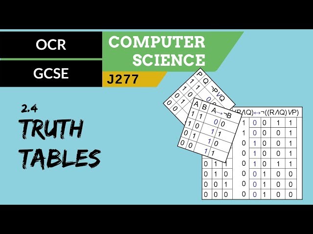 82. OCR GCSE (J277) 2.4 Truth tables